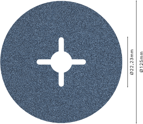 قرص الألياف Bosch PRO R574 مقاس 125 مم G80 لطحن المعادن.